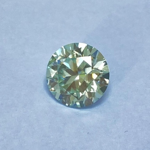 Loose Moissanite Salt & Pepper Light Green Clean Round Cut 9.50 MM