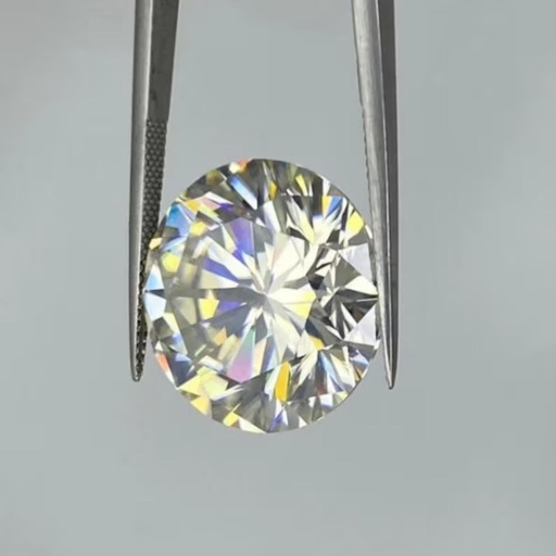 Loose Moissanite Light Yellow Clean Round Cut 13.50 MM