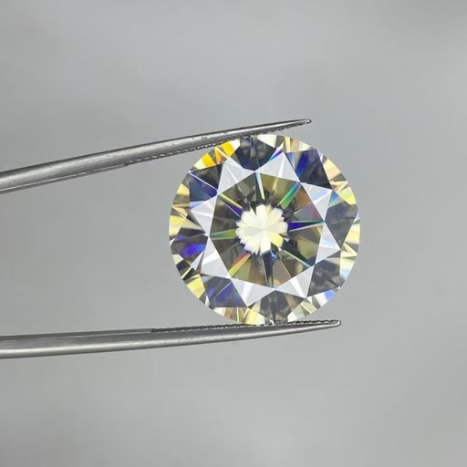 Loose Moissanite Light Yellow Clean Round Cut 5.25 MM