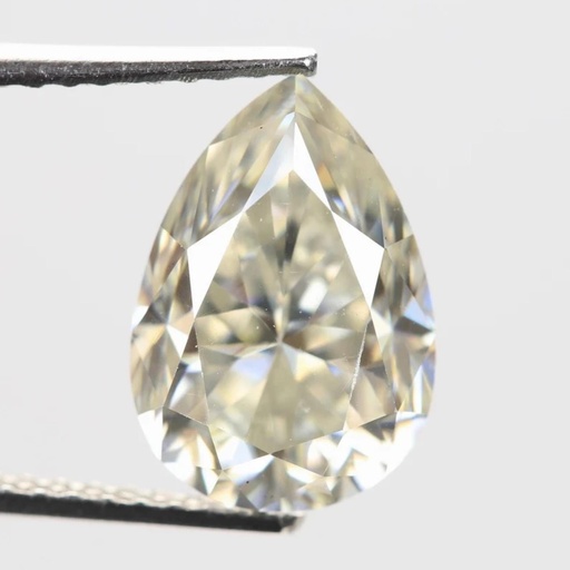 Loose Moissanite Off White Clean Pear Cut 12.00 x 8.00 MM