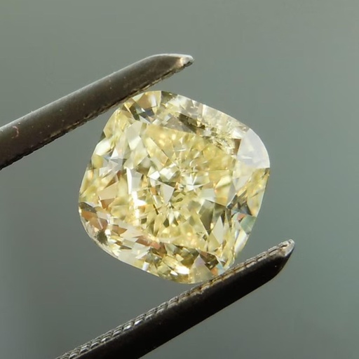 Loose Moissanite Off White Yellow Clean Cushion Cut 7.00 MM